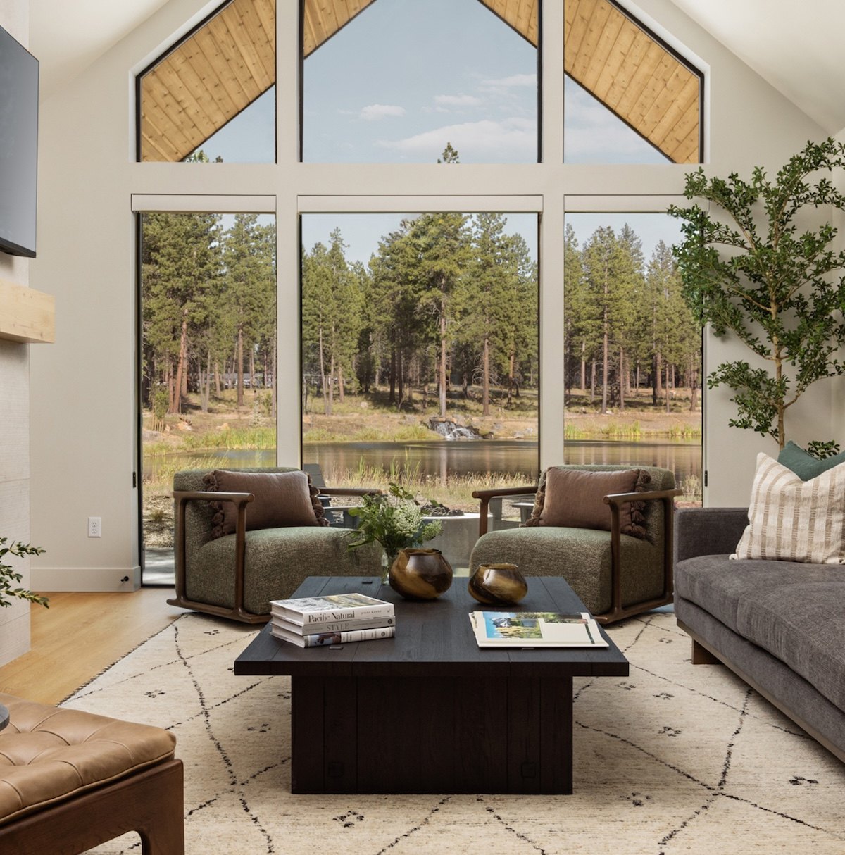 Great room looking onto the lake